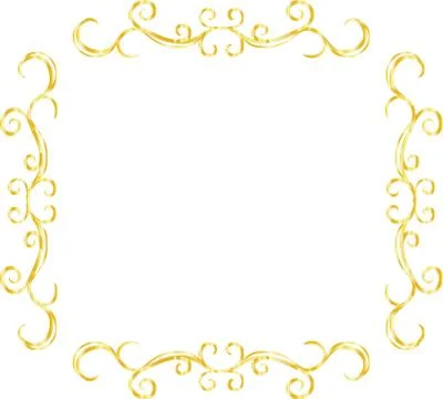 Gold Square antique pattern frame Stock Illustration