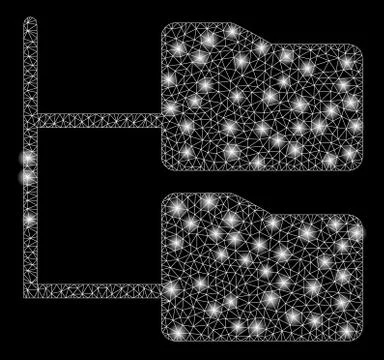 Gold Square Mosaic Category Folder Tree Stock Illustration