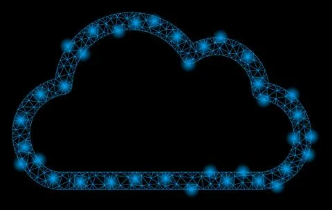 Gold Square Mosaic Cloud Contour Illustrazione stock