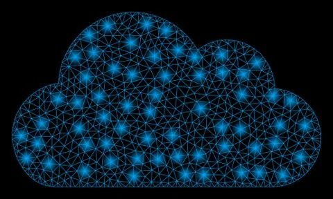 Gold Square Mosaic Cloud Stock Illustration