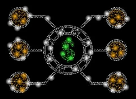 Gold Square Pattern Casino Chip Circuit Stock Illustration