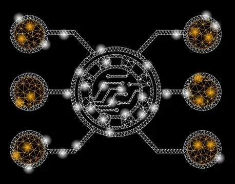 Gold Square Pattern Casino Chip Circuit Illustrazione stock