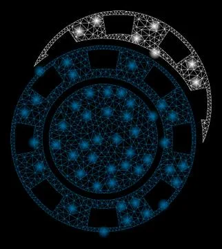 Gold Square Pattern Casino Chips Stock Illustration