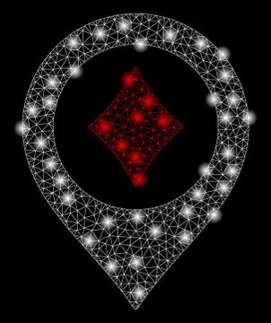Gold Square Pattern Casino Map Pointer 스톡 일러스트