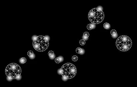 Gold Square Pattern Chart Illustrazione stock