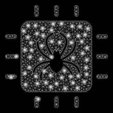 Gold Square Pattern Chip Bug 스톡 일러스트