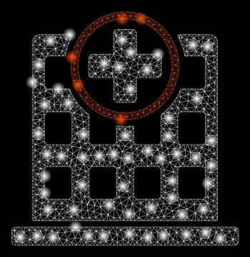 Gold Square Pattern Clinic Building 스톡 일러스트