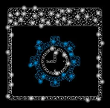 Gold Square Pattern Clock Configuration Gear Calendar Page Stock Illustration