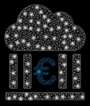 Gold Square Pattern Cloud Banking Illustrazione stock