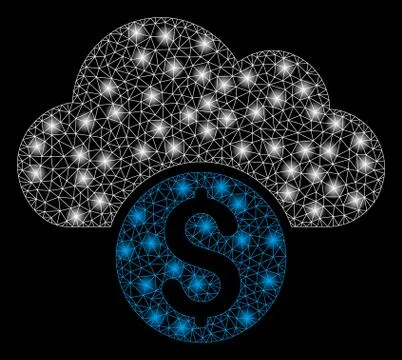 Gold Square Pattern Cloud Banking Illustrazione stock