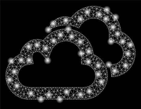 Gold Square Pattern Clouds Stock Illustration