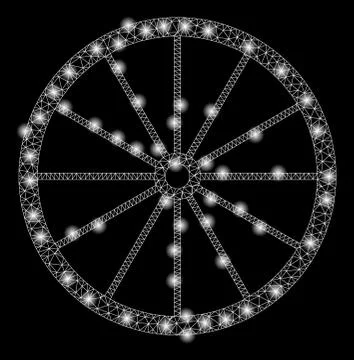 Gold Square Pattern Coach Wheel Stock Illustration