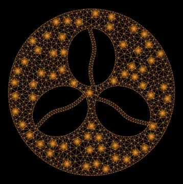 Gold Square Pattern Coffee Beans イラスト素材