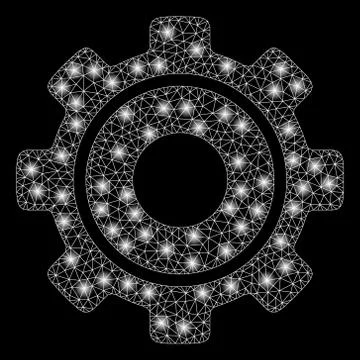 Gold Square Pattern Cog 스톡 일러스트