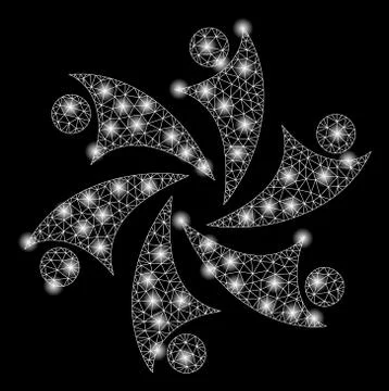 Gold Square Pattern Collaboration Illustrazione stock