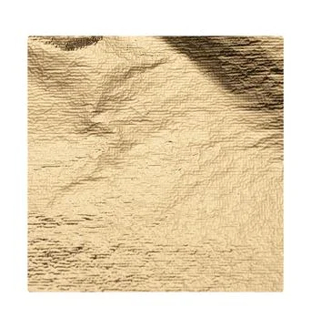 Gold square shape with embossed metallic texture, shiny brass foil finish, Stock Photos