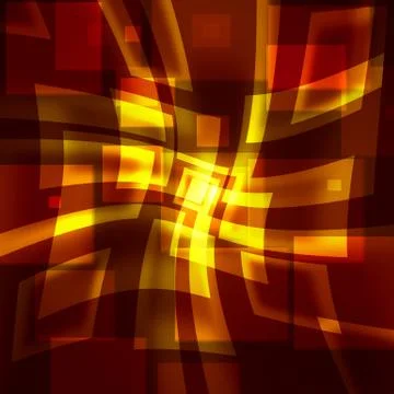 Gold squares on a dark background Stock Photos