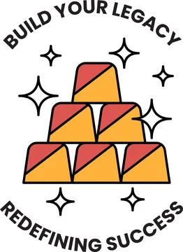 A gold stack of coins with a white background Illustrazione stock