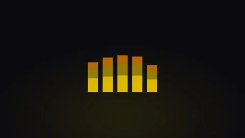 Gold stacked bar chart displaying breakdown metrics. Professional motion Stock Footage 342625835
