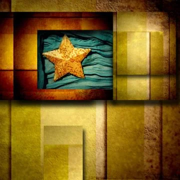 Gold star background card Stock Illustration