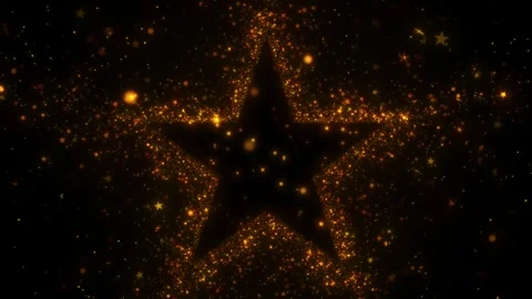 Gold star background with light effect, Festive background 動画素材 268576586