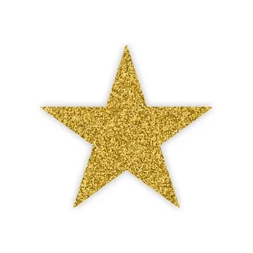 Gold Star With Bland Shadows. 스톡 일러스트