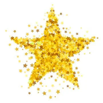 Gold Star Burst. Starry Pattern Stock Illustration