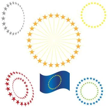 Gold star circle Stock Illustration