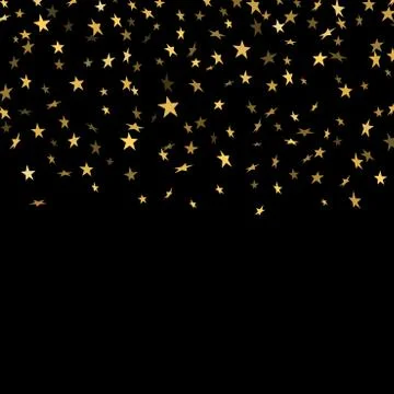 Gold star confetti background Stock Illustration