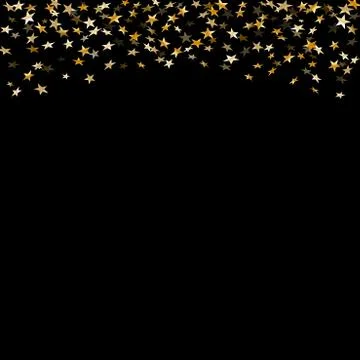 Gold star confetti background Stock Illustration