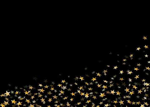 Gold star confetti background Stock Illustration