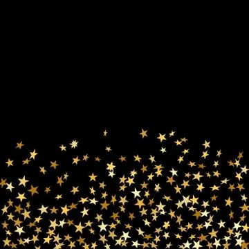 Gold star confetti background Stock Illustration
