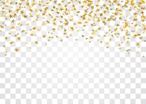 Gold star confetti background Stock Illustration