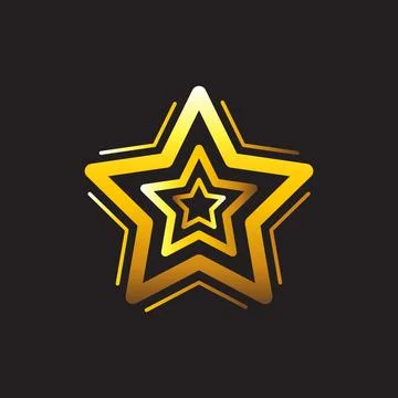 Gold star creative design Stock Illustration