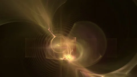 Gold star curves abstract loop motion background Stock Footage 91144653