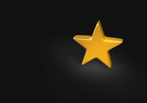 Gold Star On Dark Background Stock Illustration