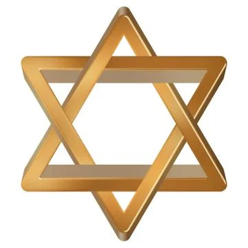 Gold star of David Stock Illustration
