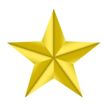 Gold star elegantisolated on white background; stock vector illustration Stock Illustration