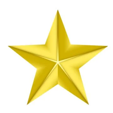 Gold star elegantisolated on white background; stock vector illustration Stock Illustration