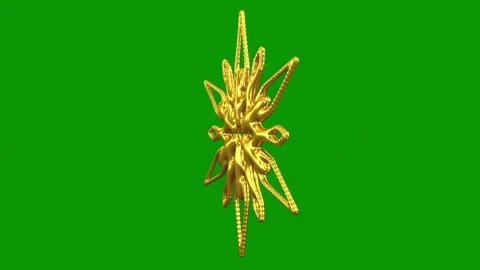 Gold star green background screen statue dragon green screen animated chromakey 스톡 동영상 314067620