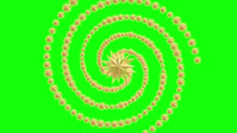 Gold Star on Green Screen Background Horizontal 16:9 Stock Footage 339444204