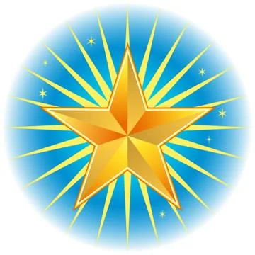 Gold star Stock Illustration