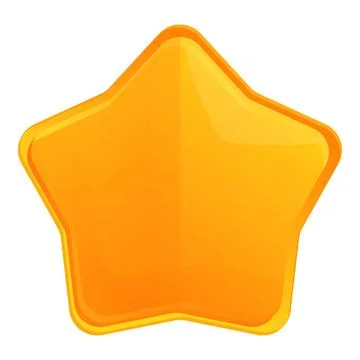 Gold star interface icon, cartoon style 스톡 일러스트