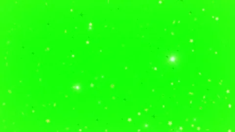 Gold star particles floating on green screen. Festive glitter overlay for video Stockbeeldmateriaal 340381677