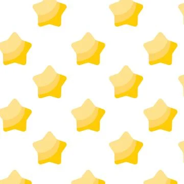 Gold star pattern, vector pattern for design, seamless on white background 스톡 일러스트