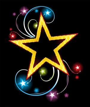 Gold star poster Stock Illustration