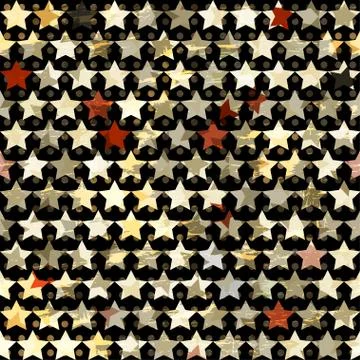 Gold star seamless Stock Illustration