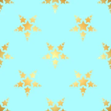 Gold star seamless pattern. Abstract black modern seamless pattern with gold Stock Illustration