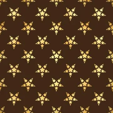 Gold star seamless pattern. Abstract modern seamless pattern with gold confet Stock Illustration