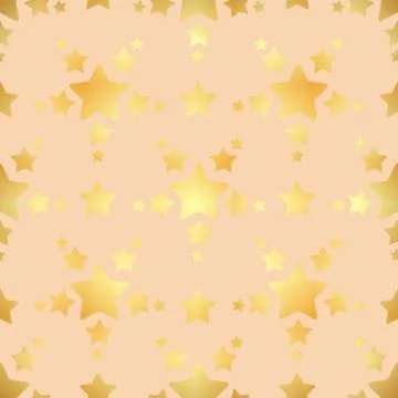 Gold star seamless pattern. Abstract modern seamless pattern with gold confet Stock Illustration